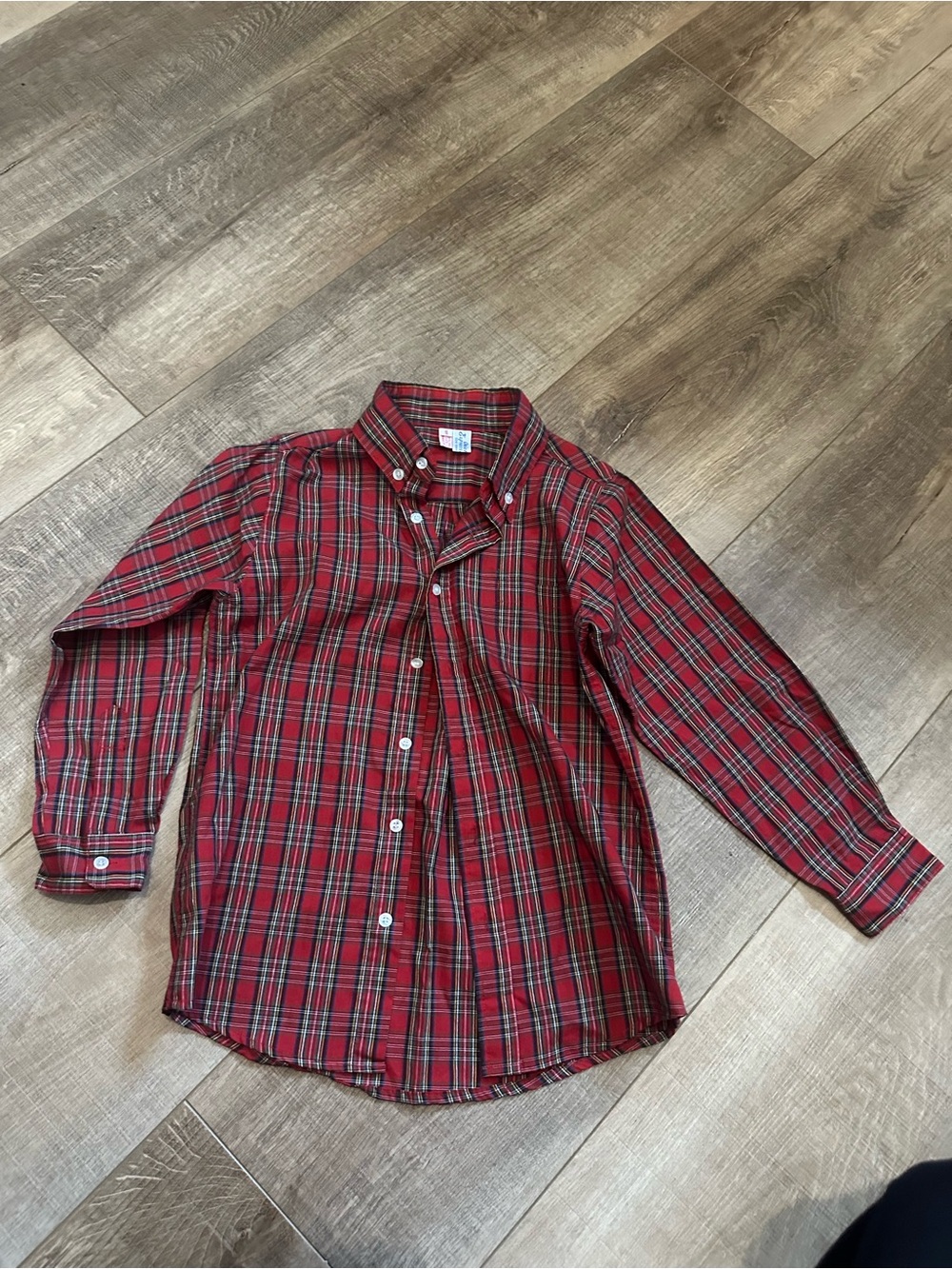 Boys Red Plaid Button-Down Shirt - Classic Long Sleeve Orient Expressed